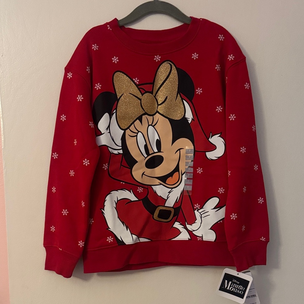 Disney Red Minnie Mouse Holiday Sweatshirt